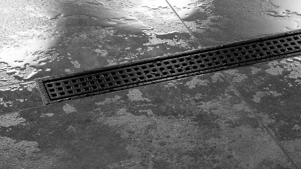 Schlüter®-KERDI-LINE-B MGS drainage channel, bathroom matte graphite black