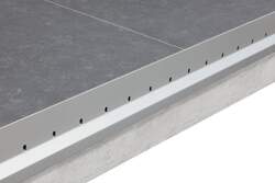 Edge solutions using a Schlüter balcony finishing profile