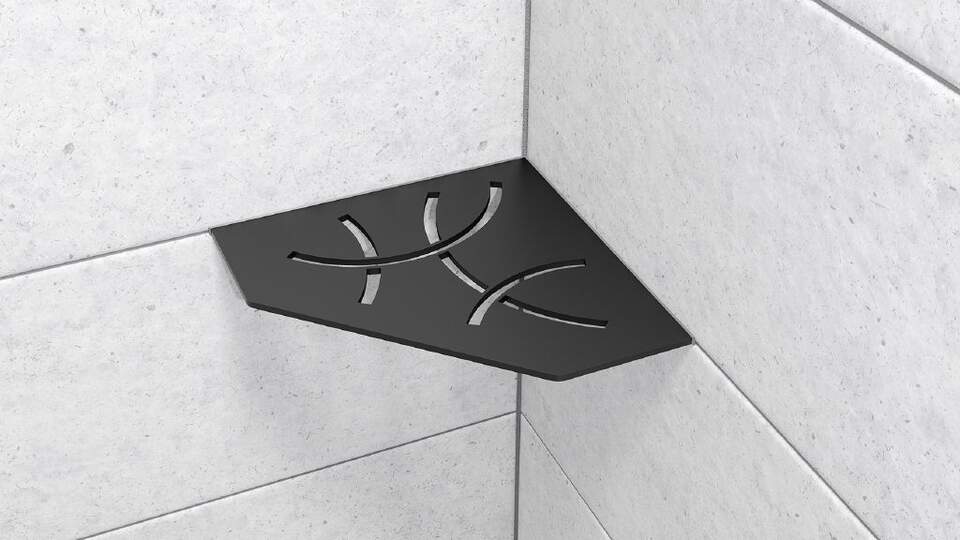 Schlüter®SHELF MGS bathroom shelf, matte graphite black